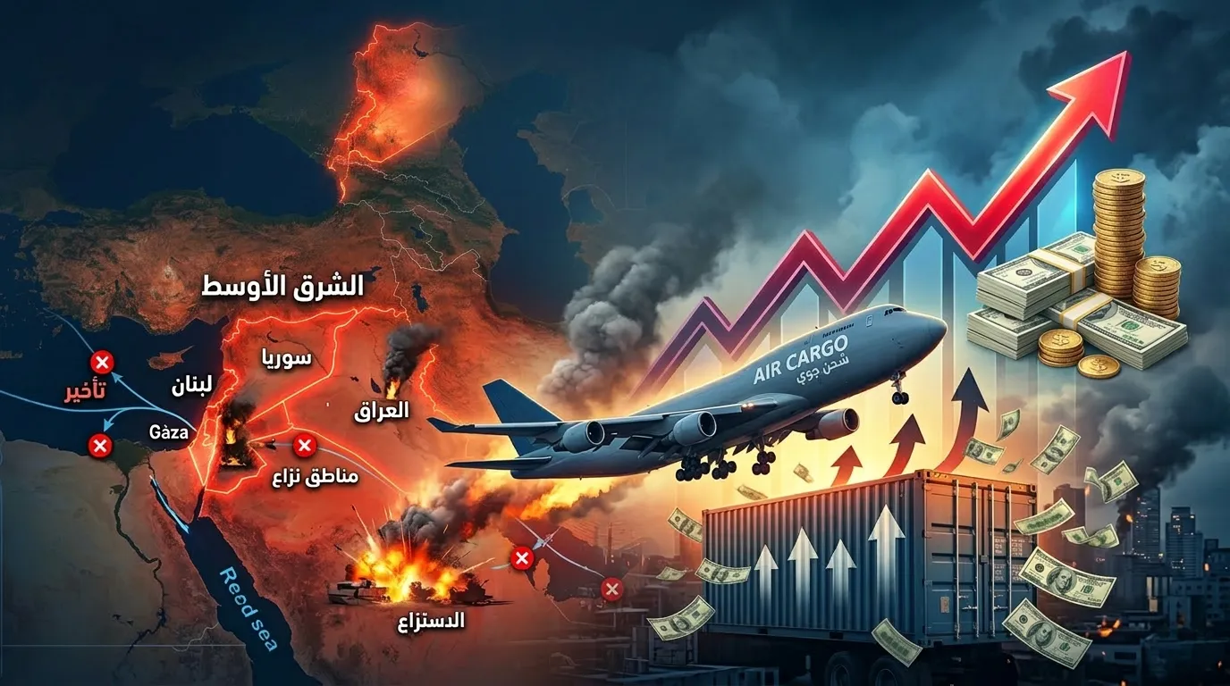 ارتفاع قياسي لأسعار الشحن الجوي بسبب صراع الشرق الأوسط